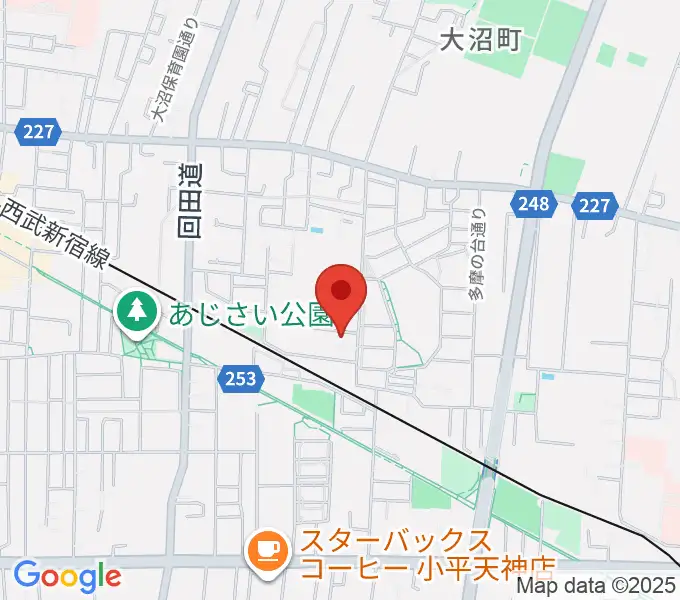 小平ギター＆ピアノ教室 小平教室の地図
