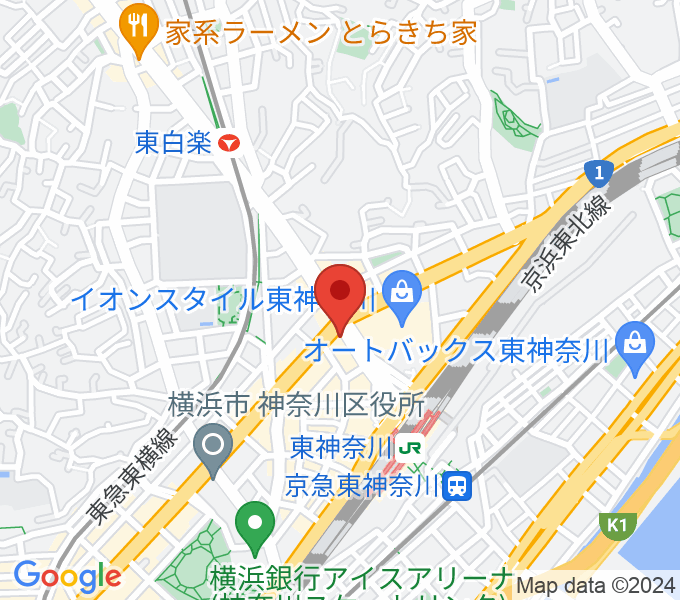 東神奈川音楽英語教育研究所の場所