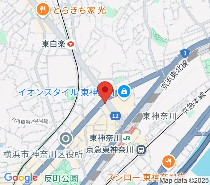 東神奈川音楽英語教育研究所の地図
