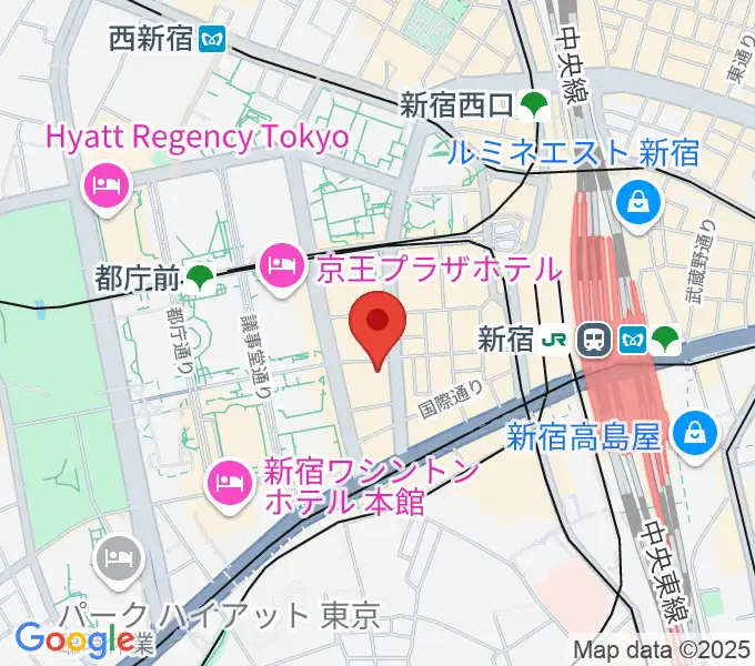 EYS音楽教室 新宿スタジオの地図
