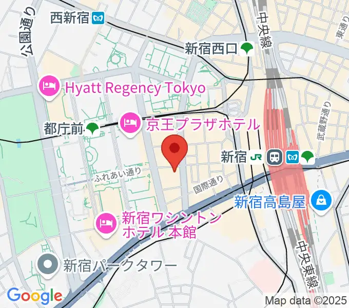 EYS音楽教室 新宿スタジオの地図