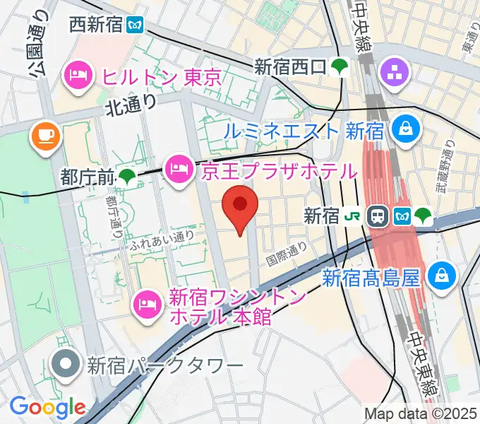 EYS音楽教室 新宿スタジオの地図