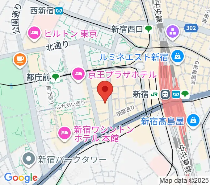 EYS音楽教室 新宿スタジオの地図