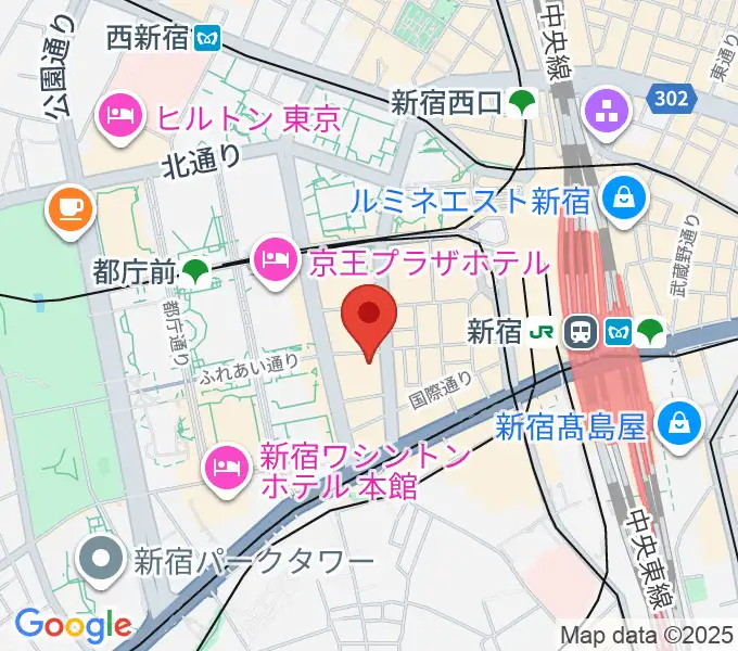 EYS音楽教室 新宿スタジオの地図