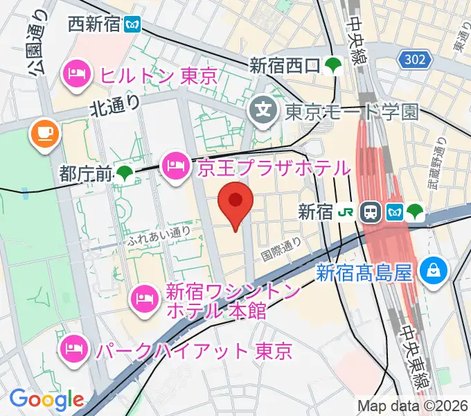 EYS音楽教室 新宿スタジオの地図