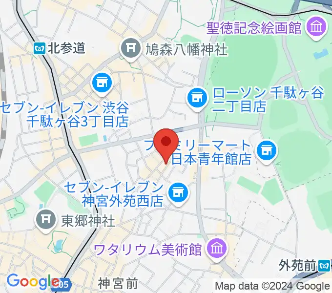 JiLL music schoolの地図