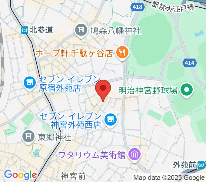 JiLL music schoolの地図