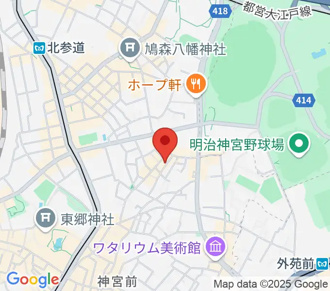 JiLL music schoolの地図
