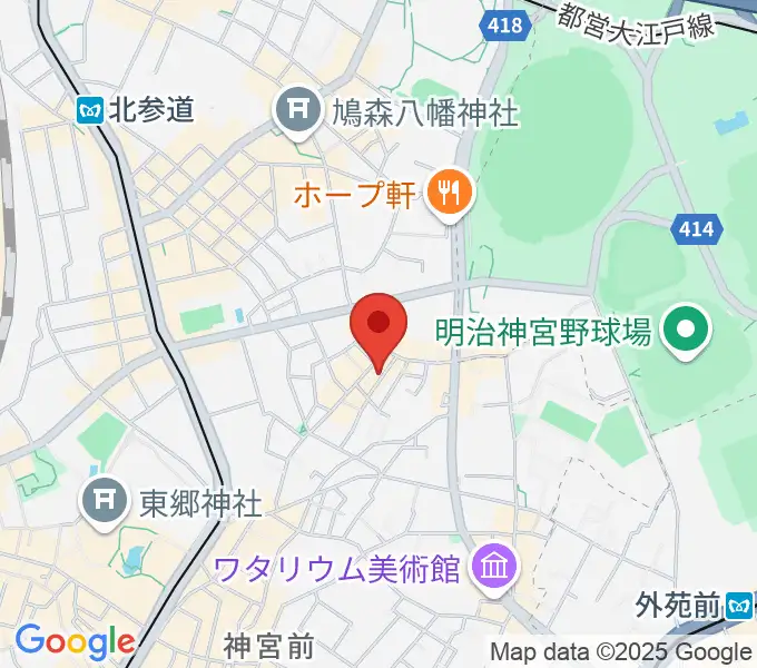 JiLL music schoolの地図