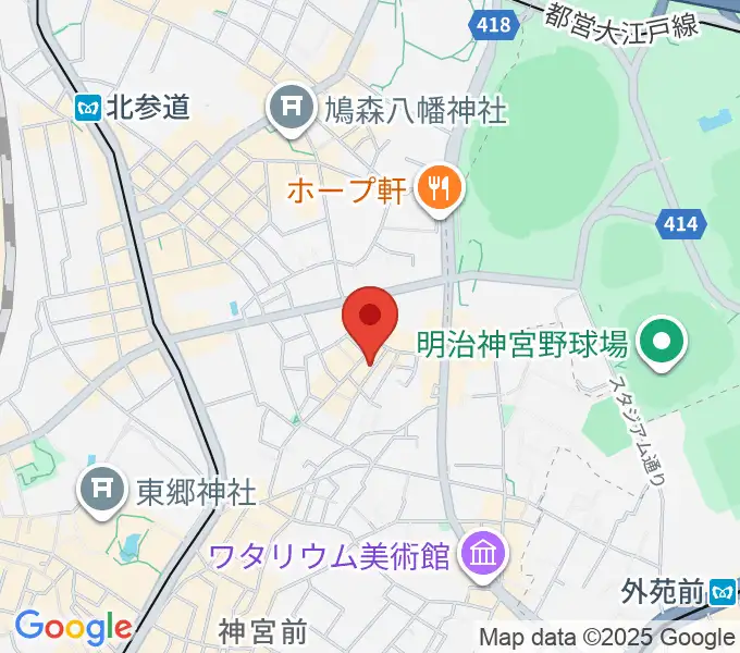 JiLL music schoolの地図