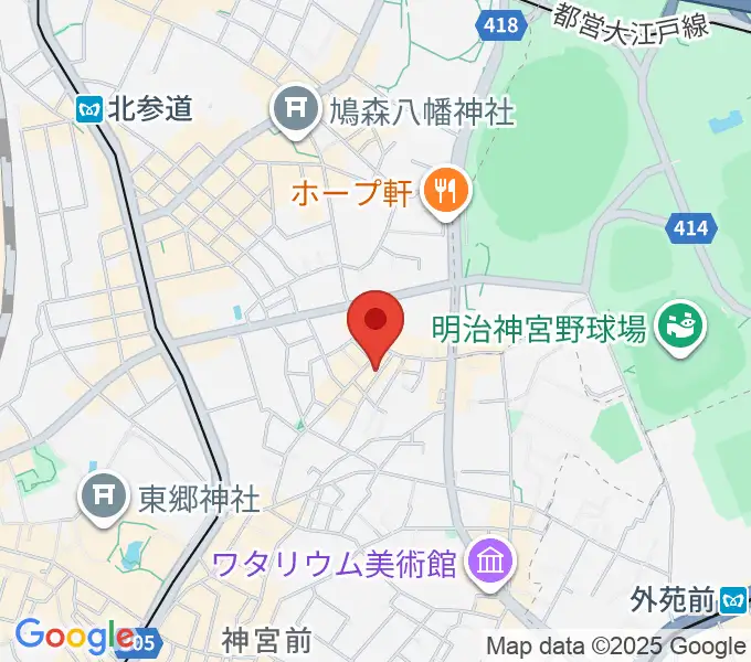 JiLL music schoolの地図