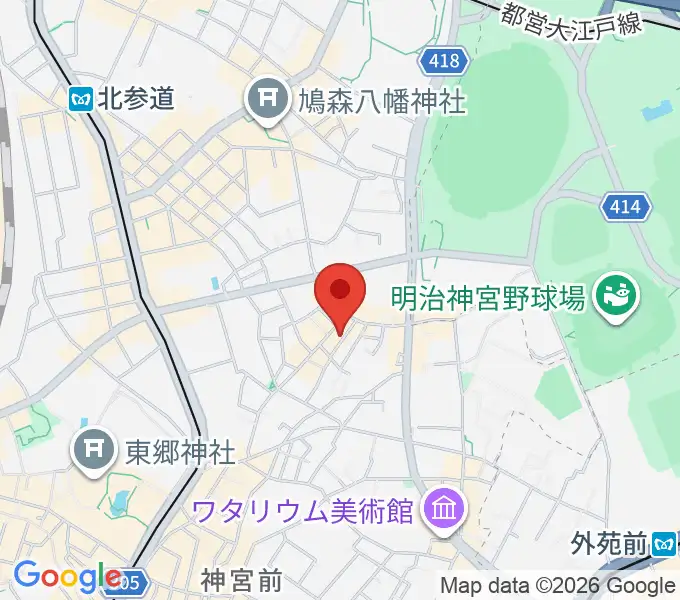 JiLL music schoolの地図