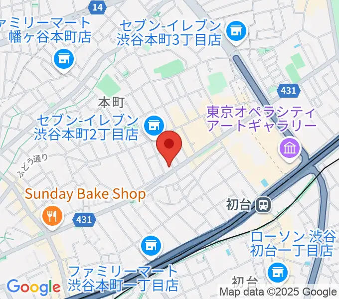リリカアートスクールの地図