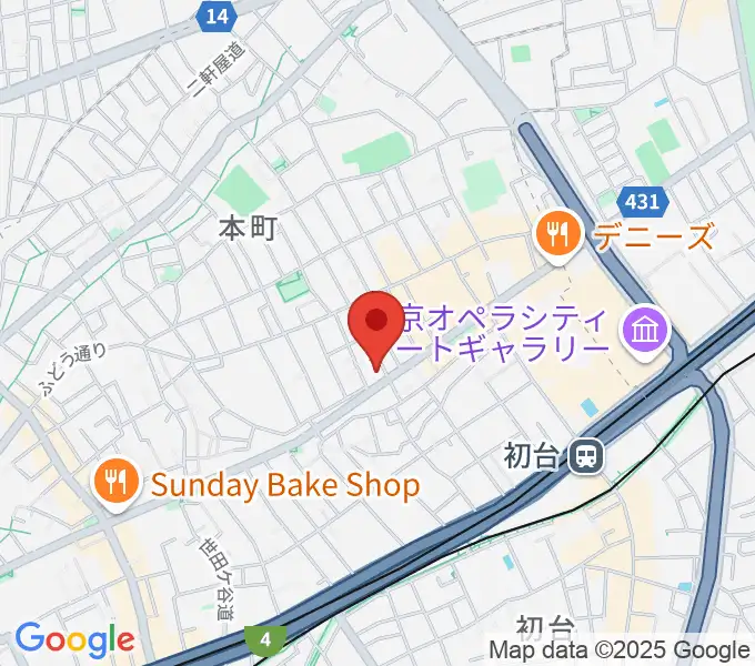 リリカアートスクールの地図