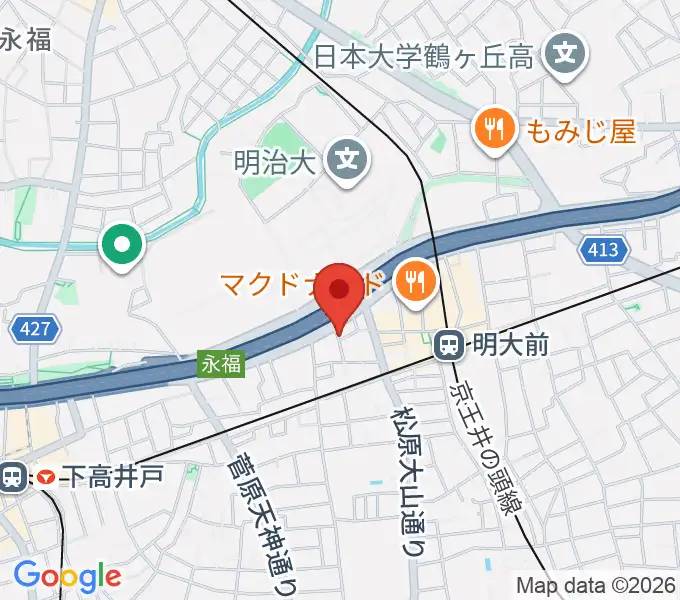 ダルクローズ･ジャパン･リトミックスクール明大前校の地図