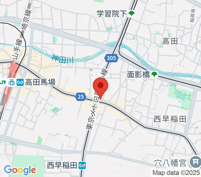高田馬場新堀ギター音楽院の地図