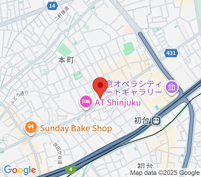 スタジオリリカの地図