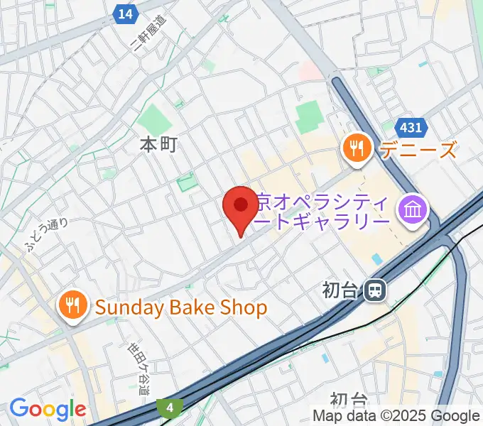 スタジオリリカの地図