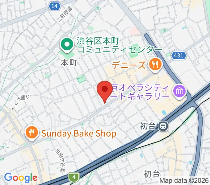 スタジオリリカの地図