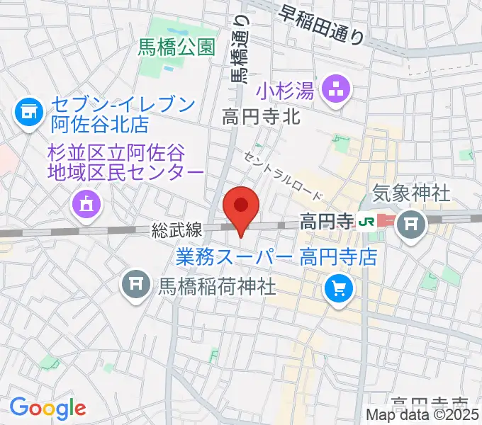 片岡マンドリン研究所の地図