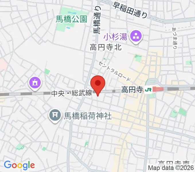 片岡マンドリン研究所の地図