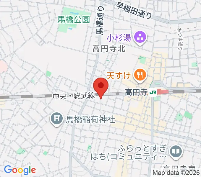 片岡マンドリン研究所の地図