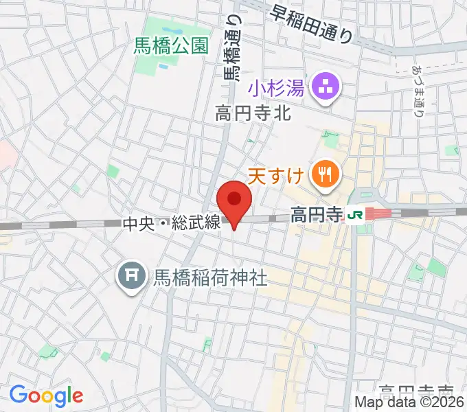 片岡マンドリン研究所の地図