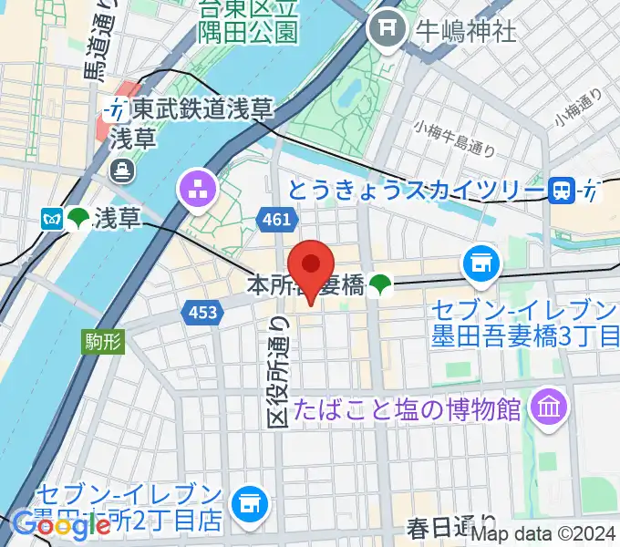 音楽の森アスパイアの地図