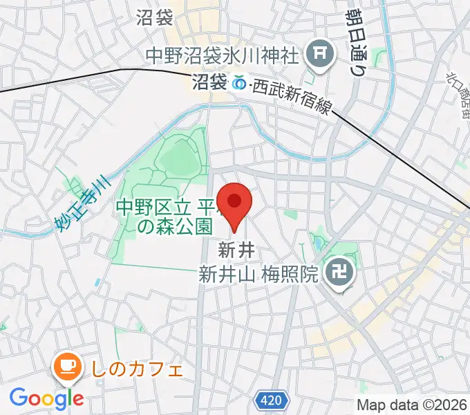 ヒロミュージックスクール沼袋校の地図