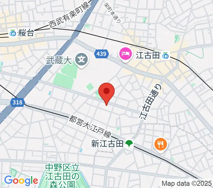 江古田Pスタジオの地図