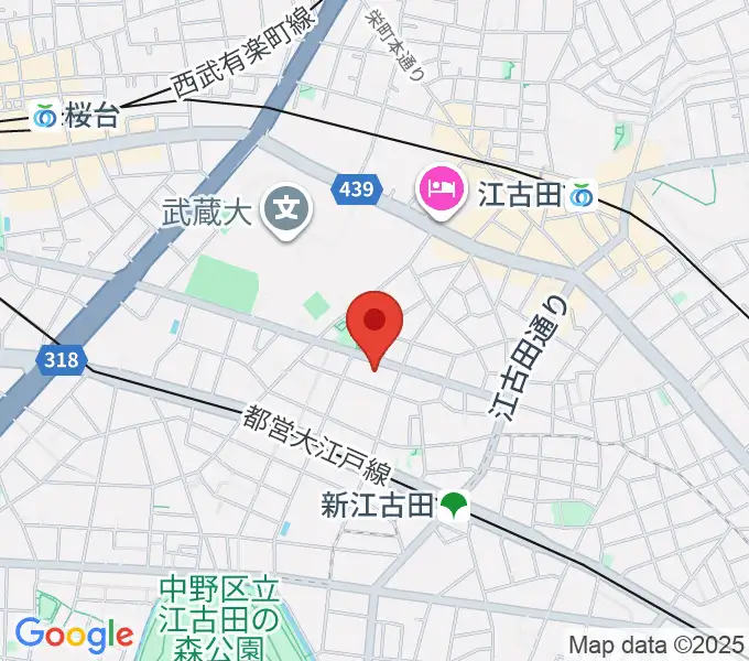 江古田Pスタジオの地図