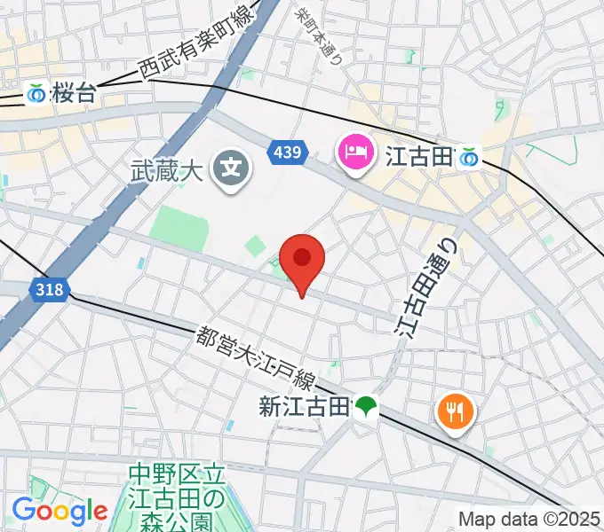 江古田Pスタジオの地図