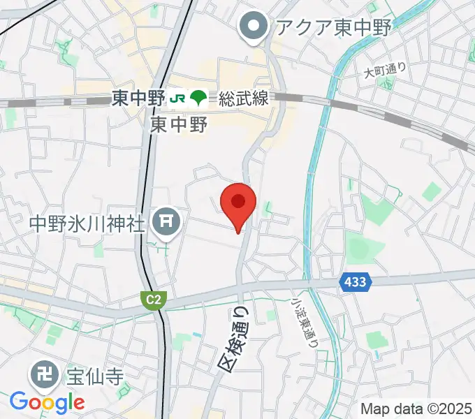 ミオンミュージックスクール東中野教室の地図