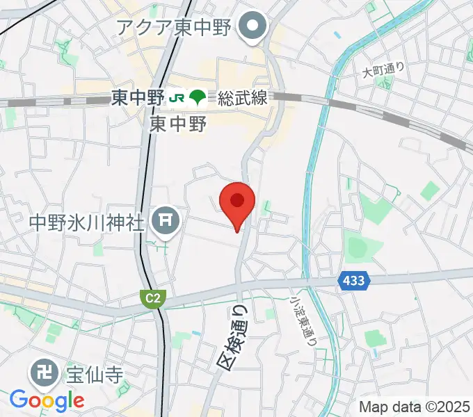 ミオンミュージックスクール東中野教室の地図