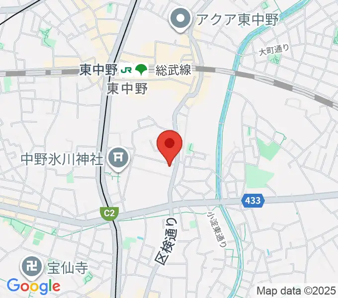 ミオンミュージックスクール東中野教室の地図