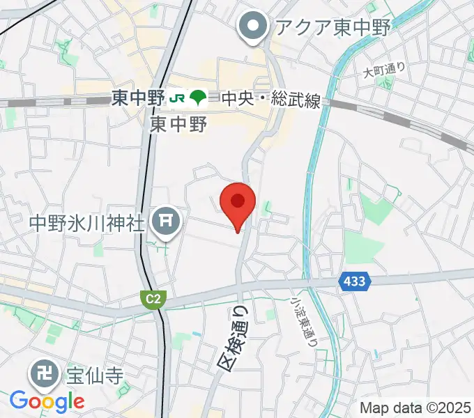 ミオンミュージックスクール東中野教室の地図