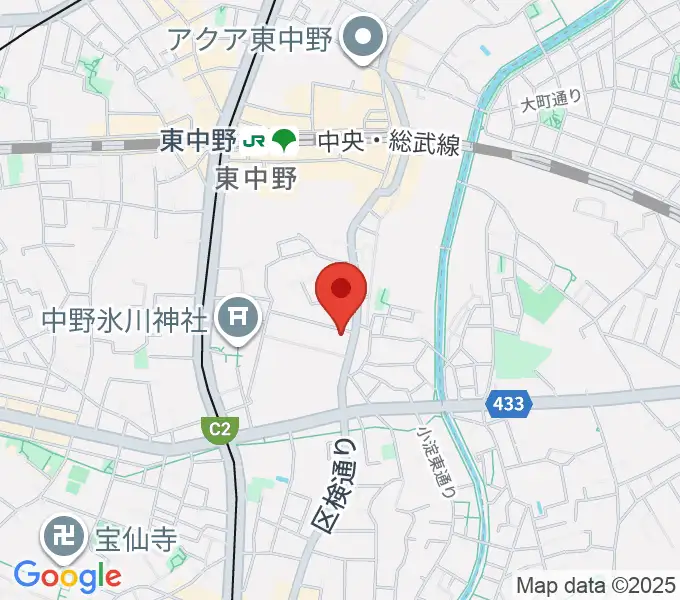 ミオンミュージックスクール東中野教室の地図