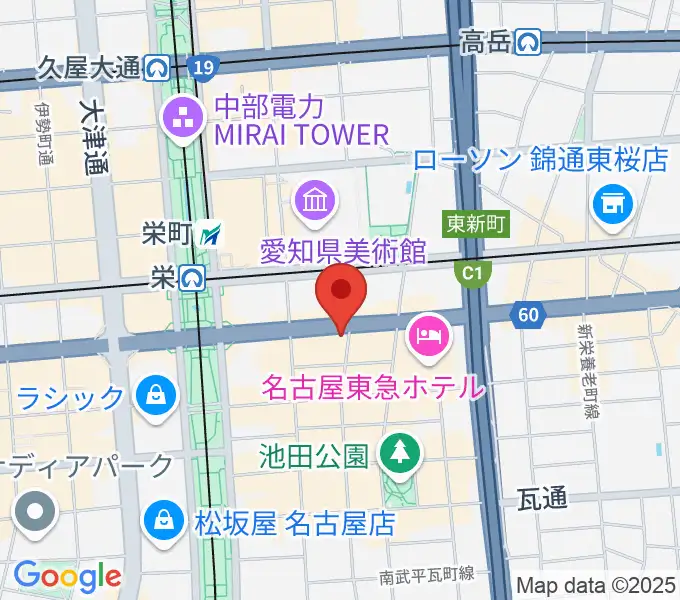 ボーカルスクールVOAT名古屋校の地図