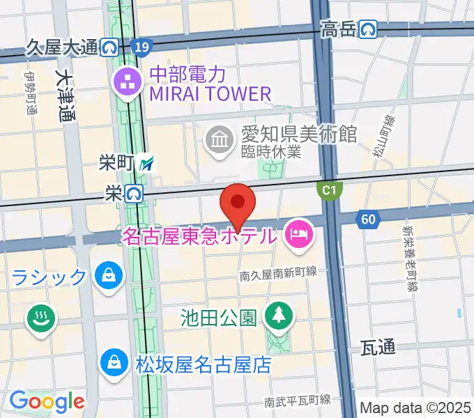 ボーカルスクールVOAT名古屋校の地図