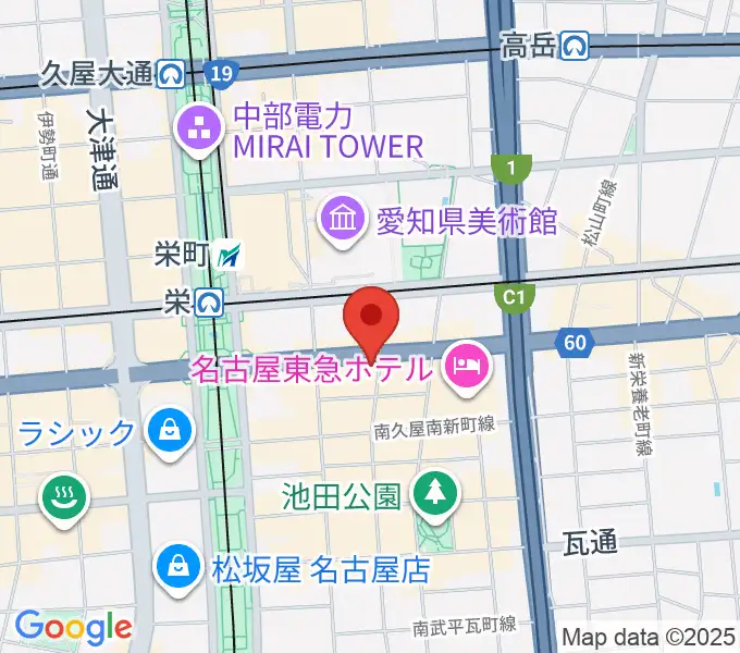 ボーカルスクールVOAT名古屋校の地図
