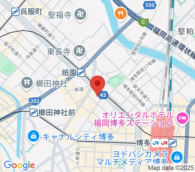 ボーカルスクールVOAT 福岡校の地図
