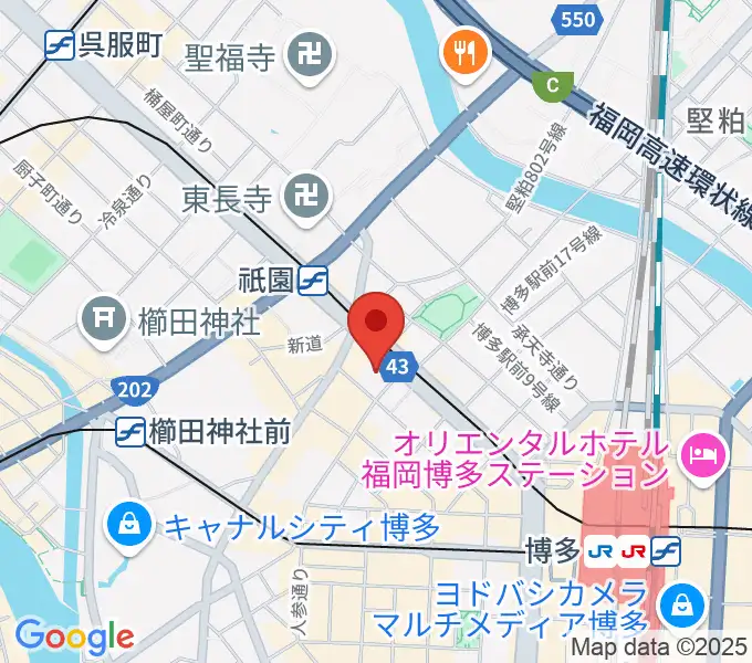 ボーカルスクールVOAT 福岡校の地図