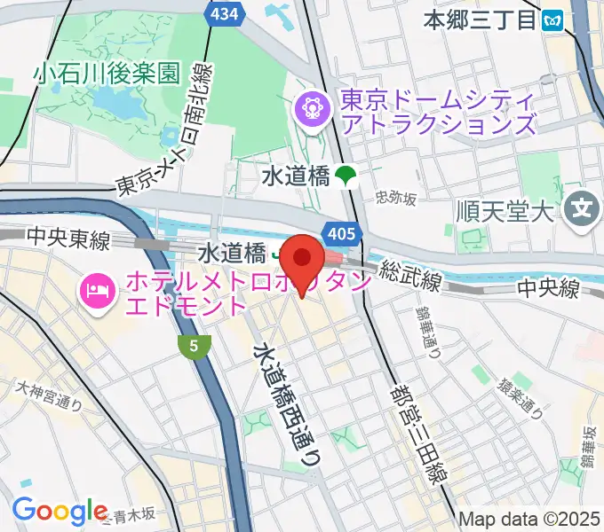 シブイオンガクスタヂオ飯田橋教室の地図