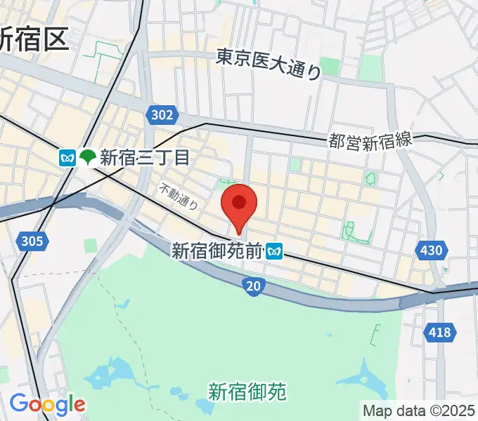新宿御苑PAPERA(パペラ)の地図