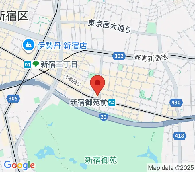 新宿御苑PAPERA(パペラ)の地図