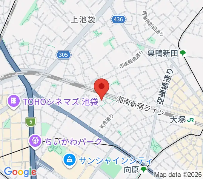 笠原音楽院の地図