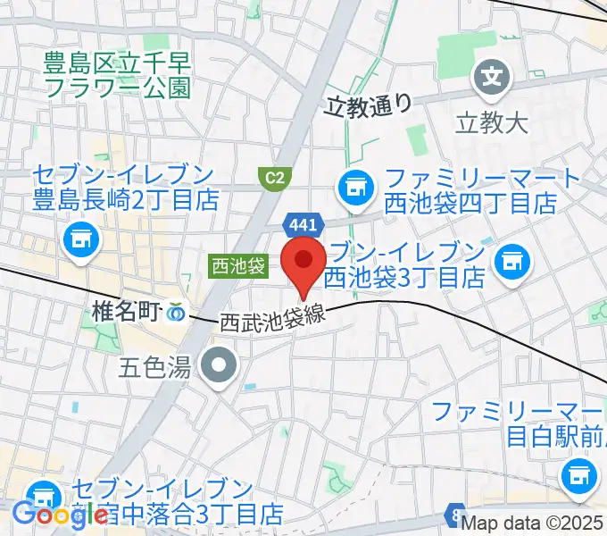 メロディアピアノ教室の地図