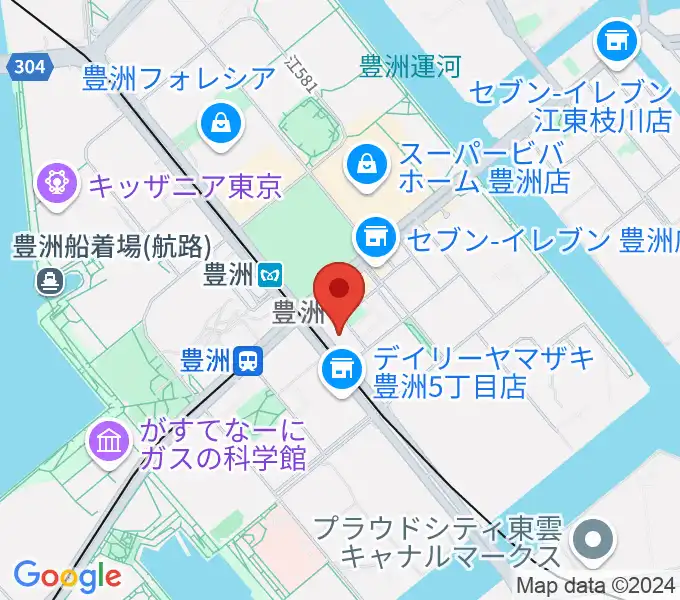 Re-music とよす音楽教室の地図