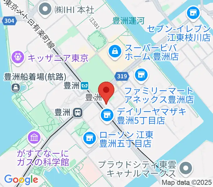 Re-music とよす音楽教室の地図