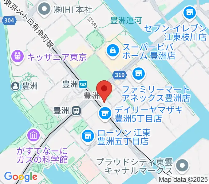 Re-music とよす音楽教室の地図